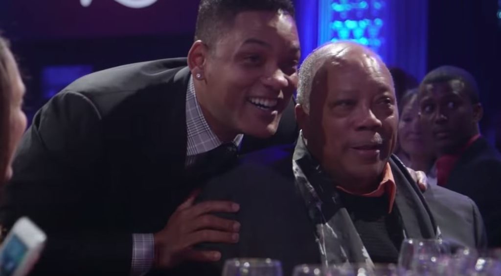 Black Movies: Quincy Jones appearing with Will Smith in a scene from Netflix original documentary "Quincy"
